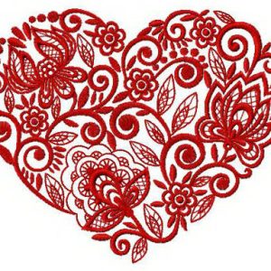 Spring in my heart embroidery design