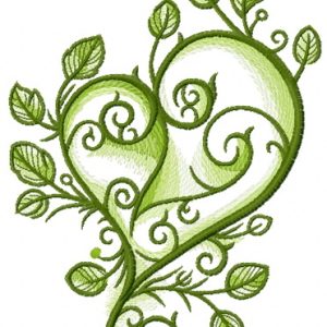 Spring love embroidery design