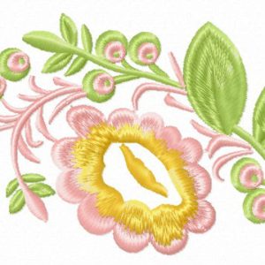 Spring motif embroidery design