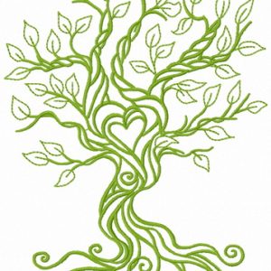 Spring tree of love 2 embroidery design