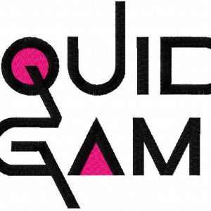Squid game embroidery design