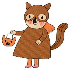 Squirrel costume embroidery design
