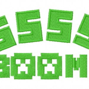 SSSS boom embroidery design