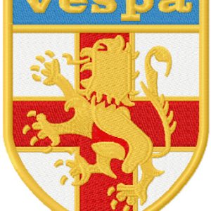 St George Vespa Shield logo embroidery design