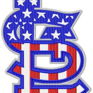 St. Louis Cardinals cap insignia embroidery design