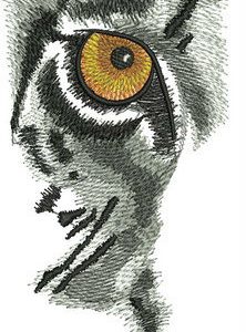 Stalking prey embroidery design