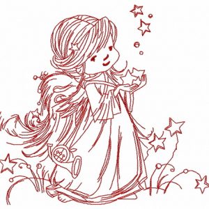 Star angel 2 embroidery design