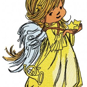 Star angel 3 embroidery design