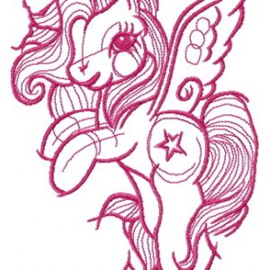 Star Swirl sketch embroidery design