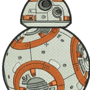Star Wars BB 8 applique embroidery design