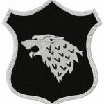 Stark shield from Game of Thrones embroidery design