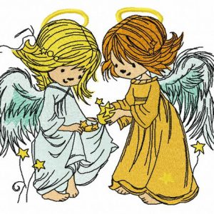 Stars for angels 3 embroidery design