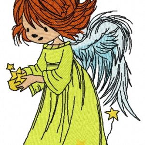 Stars for angels 4 embroidery design