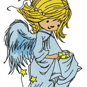 Stars for angels 6 embroidery design
