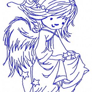 Stars for angels 7 embroidery design