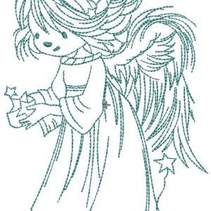 Stars for angels 5 embroidery design