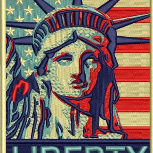 Statue of Liberty embroidery design