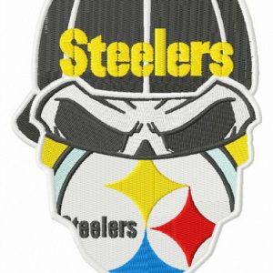Steelers dead fan embroidery design