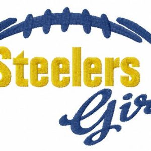 Steelers girl embroidery design