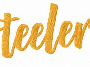 Steelers wordmark logo embroidery design