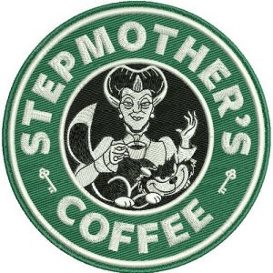 Stepmother's coffee embroidery design