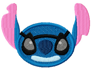 Stitch Smile with Glasses embroidery design