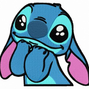 Stitch loves you embroidery design