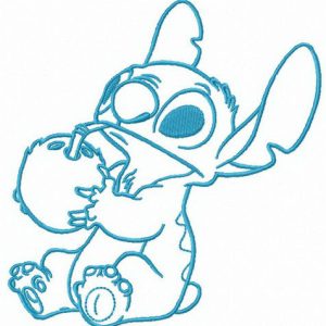 Stitch resting embroidery design