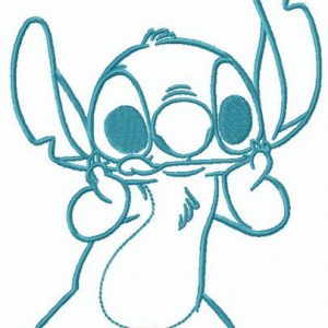 Stitch showing tongue embroidery design