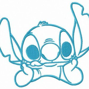 Stitch teasing you embroidery design