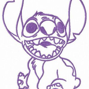 Stitch waiting for Lilo embroidery design
