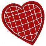 Stitched heart embroidery design