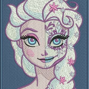 Strange Elsa embroidery design