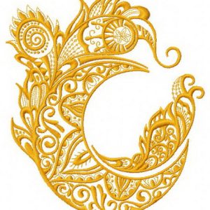 Strange moon 2 embroidery design