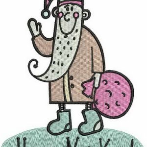 Strange Santa embroidery design