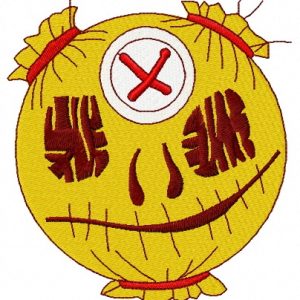 Strange scarecrow embroidery design