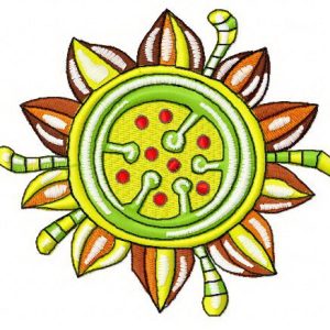 Strange sunflower 2 embroidery design