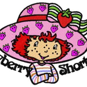 Strawberry Shortcake happy embroidery design
