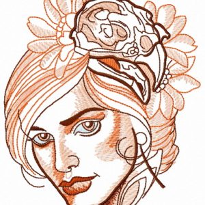 Strict look embroidery design