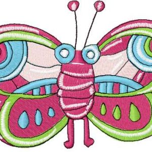 Striped butterfly 2 embroidery design