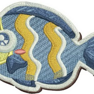 Striped fish 2 embroidery design