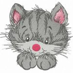 Striped pet embroidery design