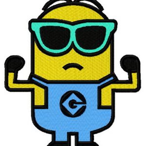 Strong Minion embroidery design