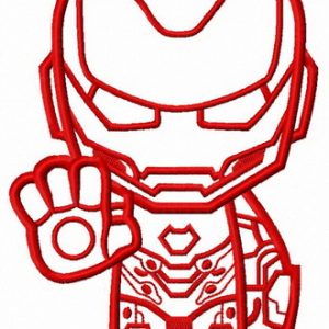Stubborn Iron Man embroidery design