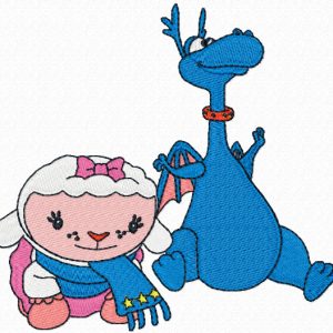 Lambie and Stuffy embroidery design