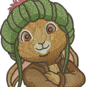 Stylish bunny 2 embroidery design