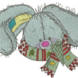 Stylish bunny 3 embroidery design