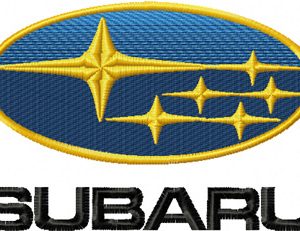 Subaru logo embroidery design