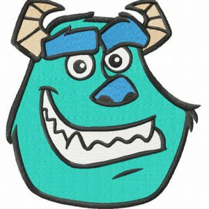 Sulley head embroidery design