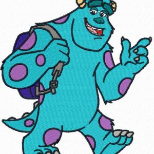Sulley walking embroidery design